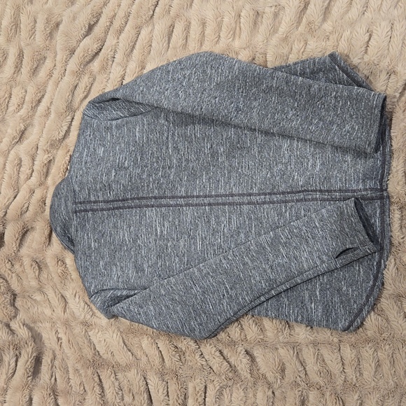 Puma Nocturnal Womens Sz Large 3/4 zip Training Sweater Jacket Grey Thumb Hole - Picture 5 of 5